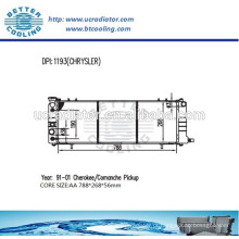 Radiador todo de alumínio para CHRYSLER 52079682AE 91-01 Cherokee / Comanche Pickup